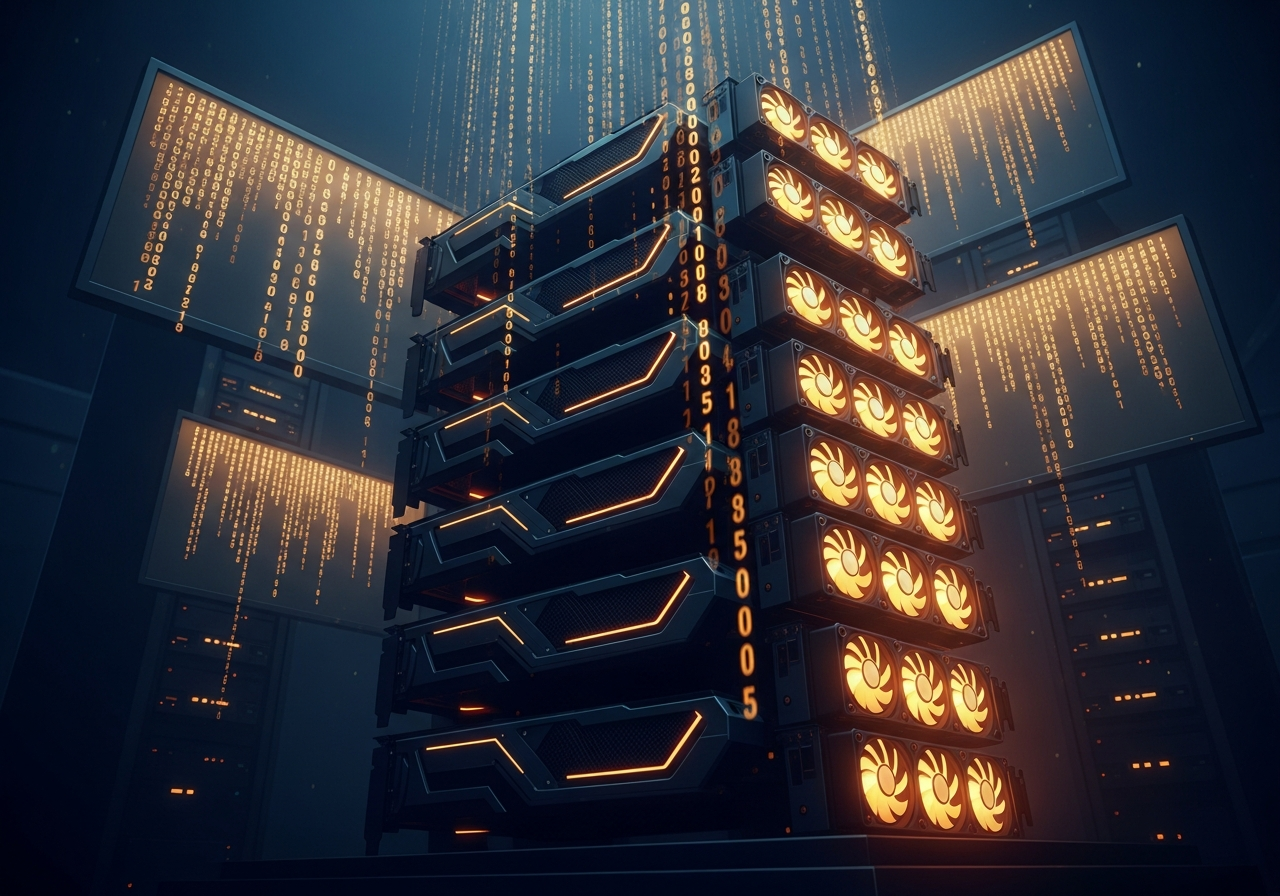 GPU rack performing brute force password cracking